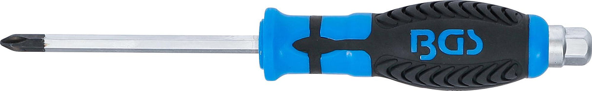 SCREWDRIVER, BLADE WITH HEXAGON PROFILE | CROSS SLOT PH2 | BLADE LENGTH 100 MM (7913)