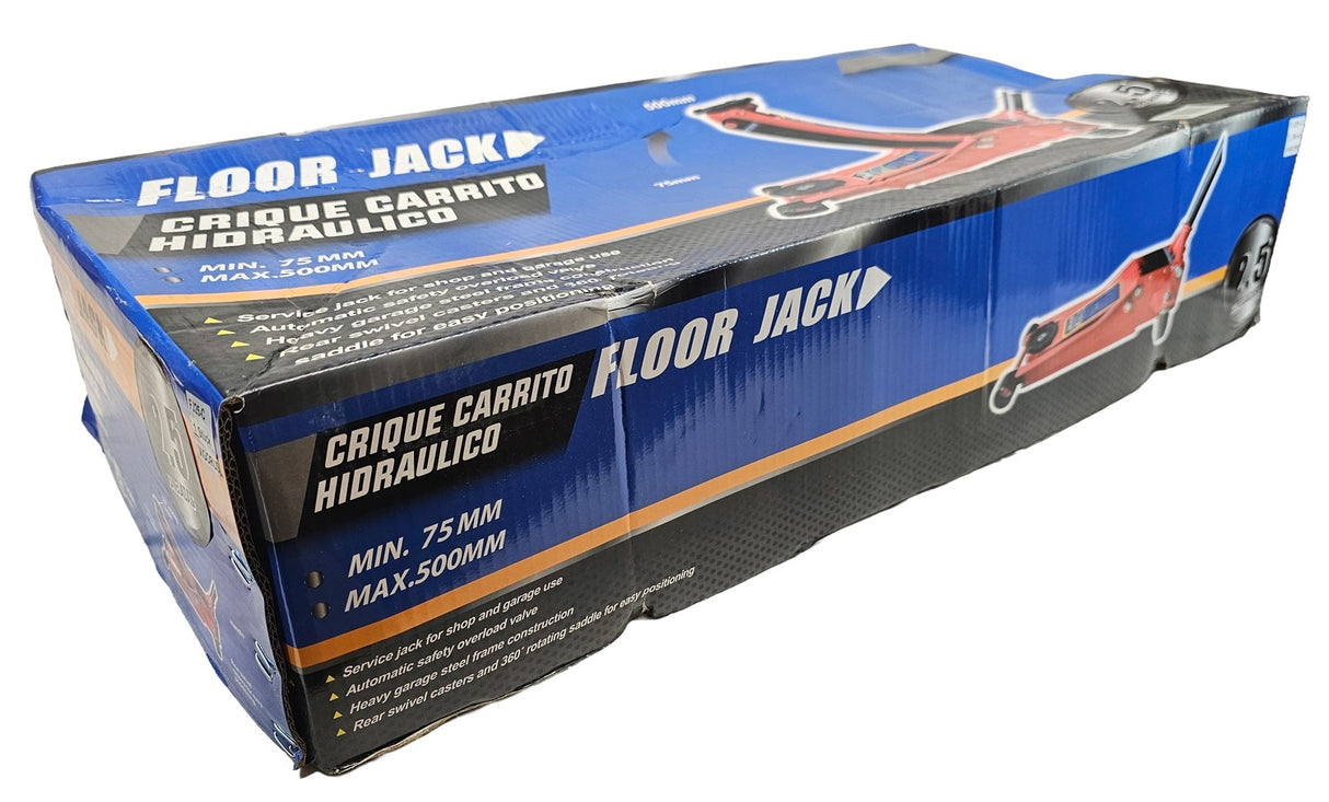 JACK ON WHEELS | HYDRAULIC | LOW PROFILE / DOUBLE PISTON | 75-500 MM | 2.5 T. (LFJ35-A)