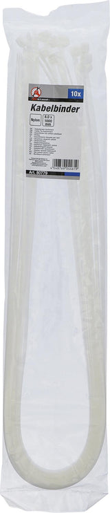 CABLE TIE ASSORTMENT | WHITE | 8.0 X 1000 MM | 10 PCS. (80779)