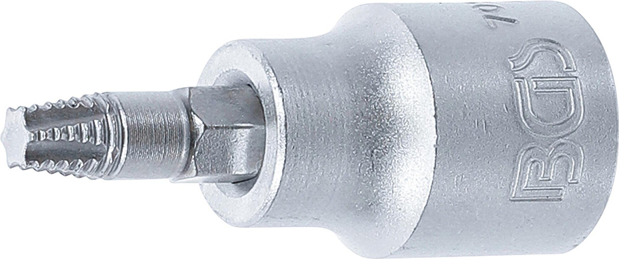 SCREW EXTRACTOR BIT SOCKET | 10 MM (3/8") DRIVE | FOR DAMAGED T-STAR (FOR TORX) T27 (7098-T27)