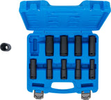 IMPACT SOCKET SET, HEXAGON, DEEP | 12.5 MM (1/2") DRIVE | 10 - 24 MM | 10 PCS. (5206)