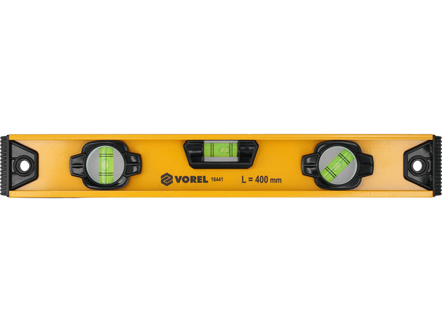 ALUMINIUM SPIRIT LEVEL | 400 MM | 3 VIALS (16441)
