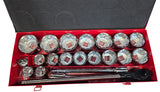 SOCKET AND WRENCH SET 12-POINT | 25 MM (1") | 36 - 80 MM | 22 PCS. (SS122)