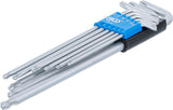 L-TYPE WRENCH SET | EXTRA LONG | T-STAR (FOR TORX) WITH BALL HEAD T10 - T50 | 9 PCS. (819)