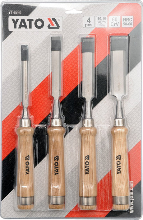 CHISEL SET FOR WOOD 10-16-20-25MM (YT-6260)