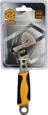 ADJUSTABLE WRENCH 150MM W/PLASTIC HANDLE (54070)