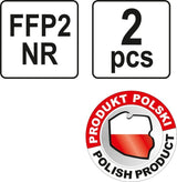 DISPOSABLE DUST MASKS FFP2/P 2PCS (YT-74919)