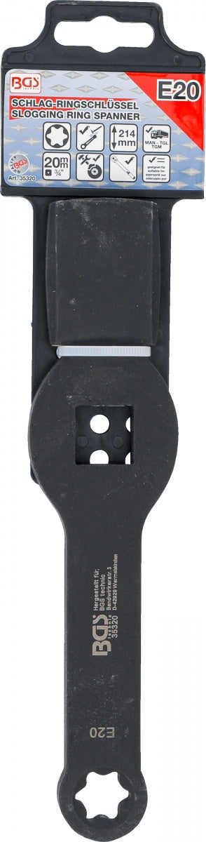SLOGGING RING SPANNER | E-TYPE (FOR TORX) | WITH 2 STRIKING FACES | E20 (35320)