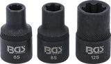 SOCKET SET | SPLINE PROFILE (FOR RIBE) M6S, M8S, M12S | 3 PCS. (9336)