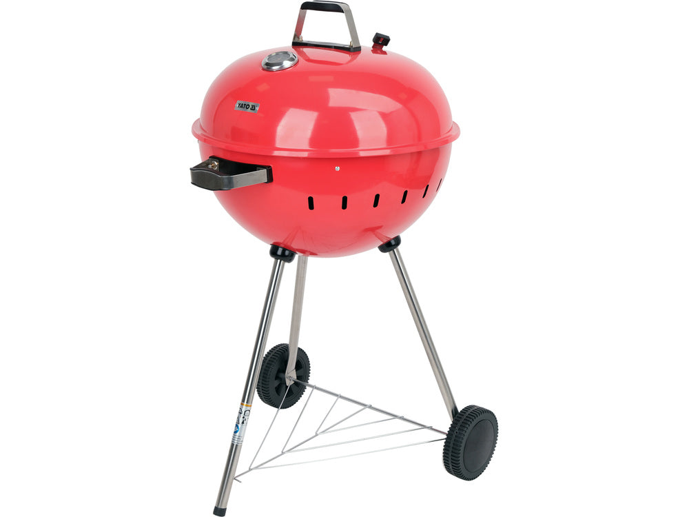 CHARCOAL BBQ, ROUNDED, 54CM RED (YG-20304)