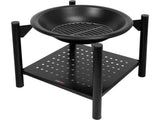 STEEL FIRE PIT W/ LOG STORE 58X58CMX55CM (99914)