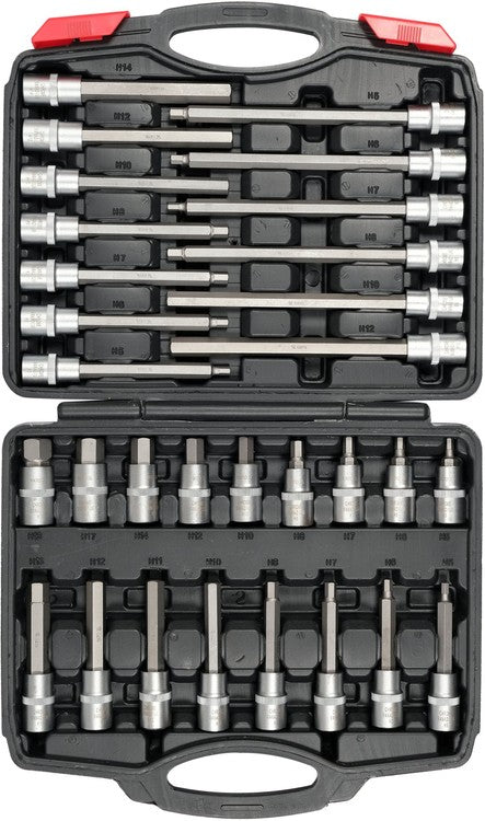 HEX KEY SOCKET BITS SET 1/2" (YT-77540)