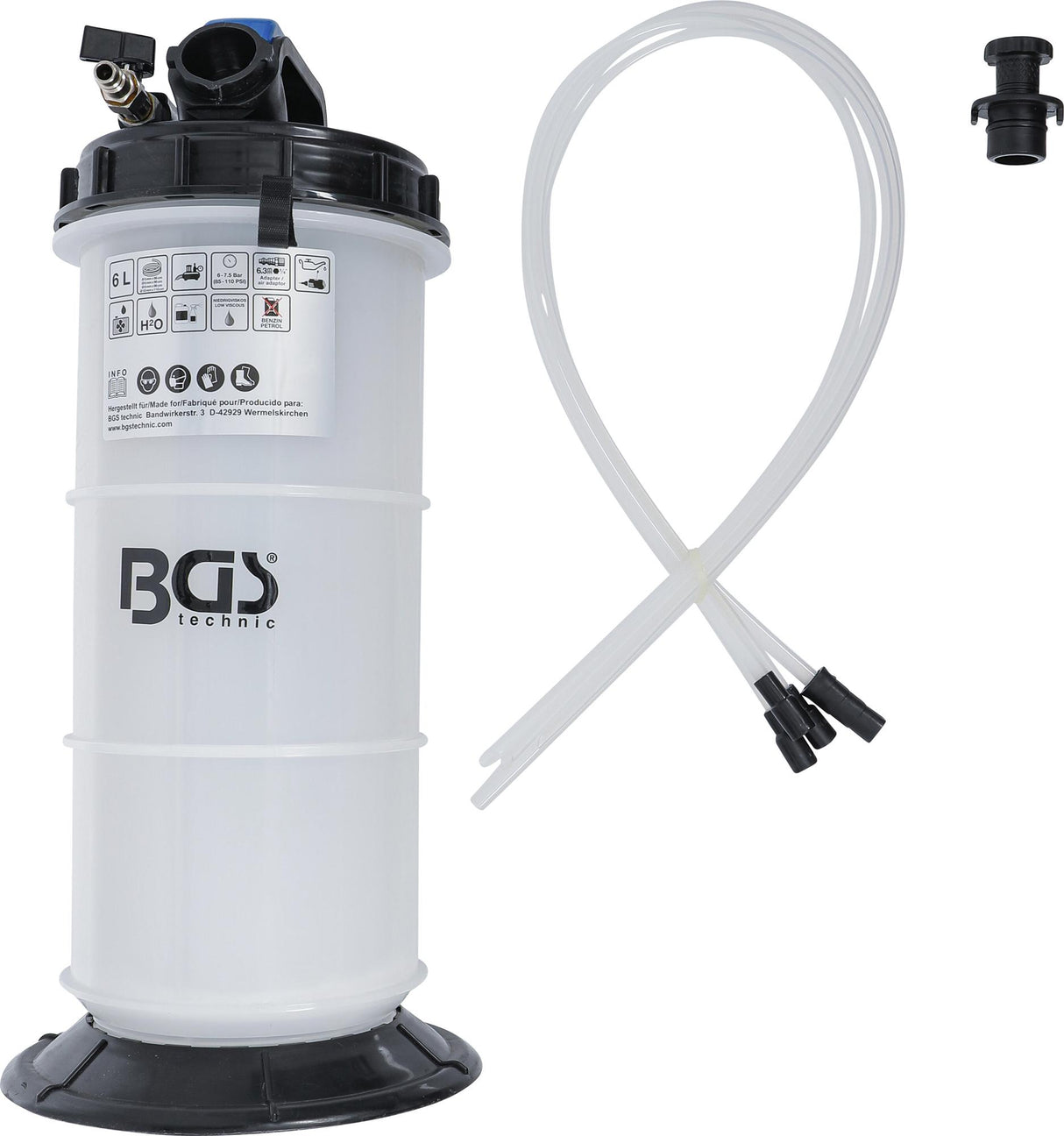 VACUUM EXTRACTION PUMP | PNEUMATIC | 6 L (74396)