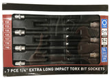 PRESSED BIT SET | 6.3 MM (1/4") | T-STAR (TORX) S2 | T10 - T40 | 7 PCS. (S1107)