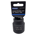 IMPACT SOCKET | 12-POINT | 20 MM (3/4") | 34 MM (S34-34B)