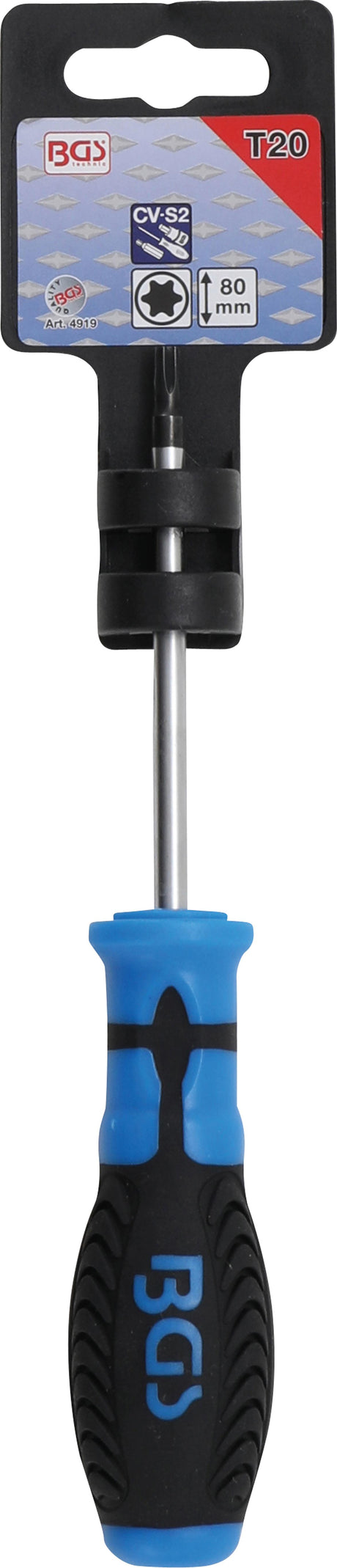 SCREWDRIVER | T-STAR (FOR TORX) T20 | BLADE LENGTH 80 MM (4919)