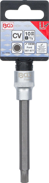 SPECIAL BIT SOCKET | 10 MM (3/8") DRIVE | SPLINE (FOR XZN) | FOR FORD POWER SHIFT DPS6 / 6DCT250 (70986)