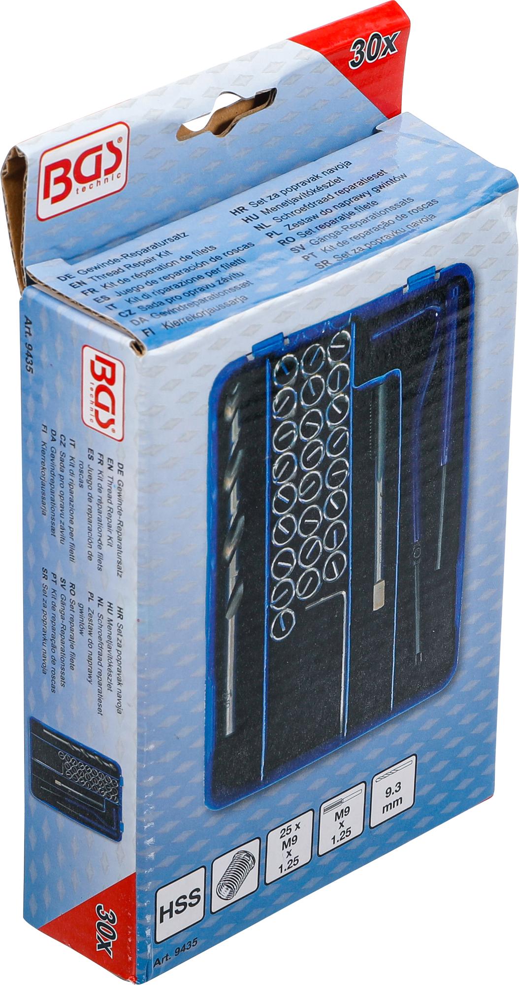 THREAD REPAIR KIT | M9 X 1.25 | 30 PCS. (9435)
