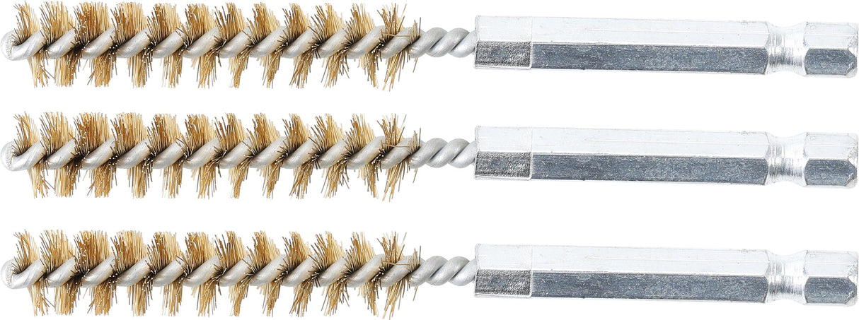 BRASS BRUSH | 10 MM | 6.3 MM (1/4") DRIVE | 3 PCS. (3078-10-M)