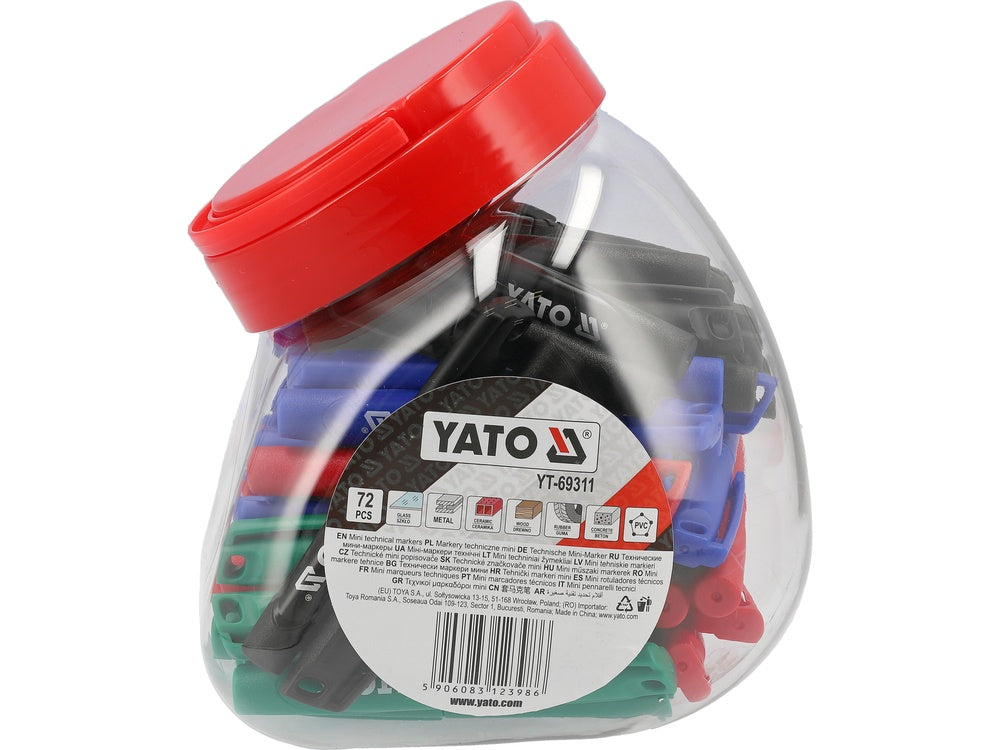 TECHNICAL MARKERS MINI SET 72 PCS / BLACK-GREEN-RED-BLUE (YT-69311)