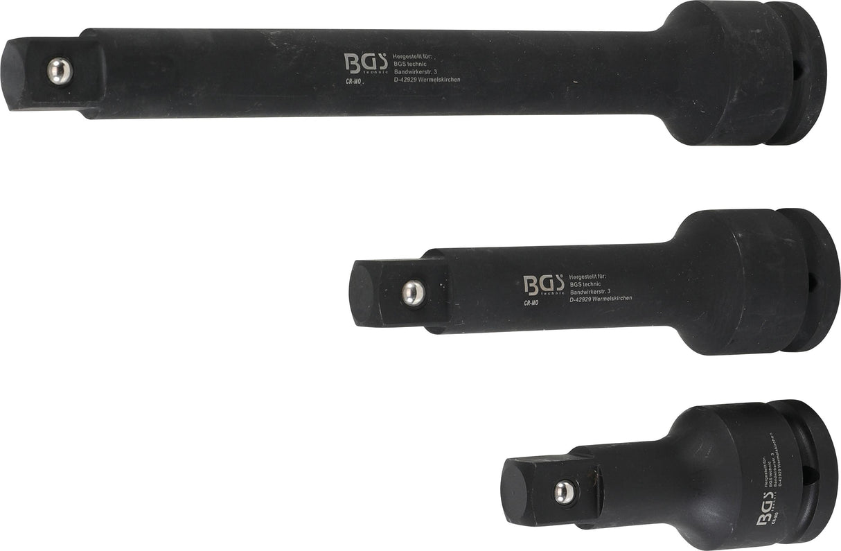 IMPACT EXTENSION BAR SET | EXTERNAL/INTERNAL SQUARE 20 MM (3/4") | 3 PCS. (8840)