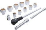SOCKET SET | 25 MM (1") DRIVE | 15 PCS. (1210)