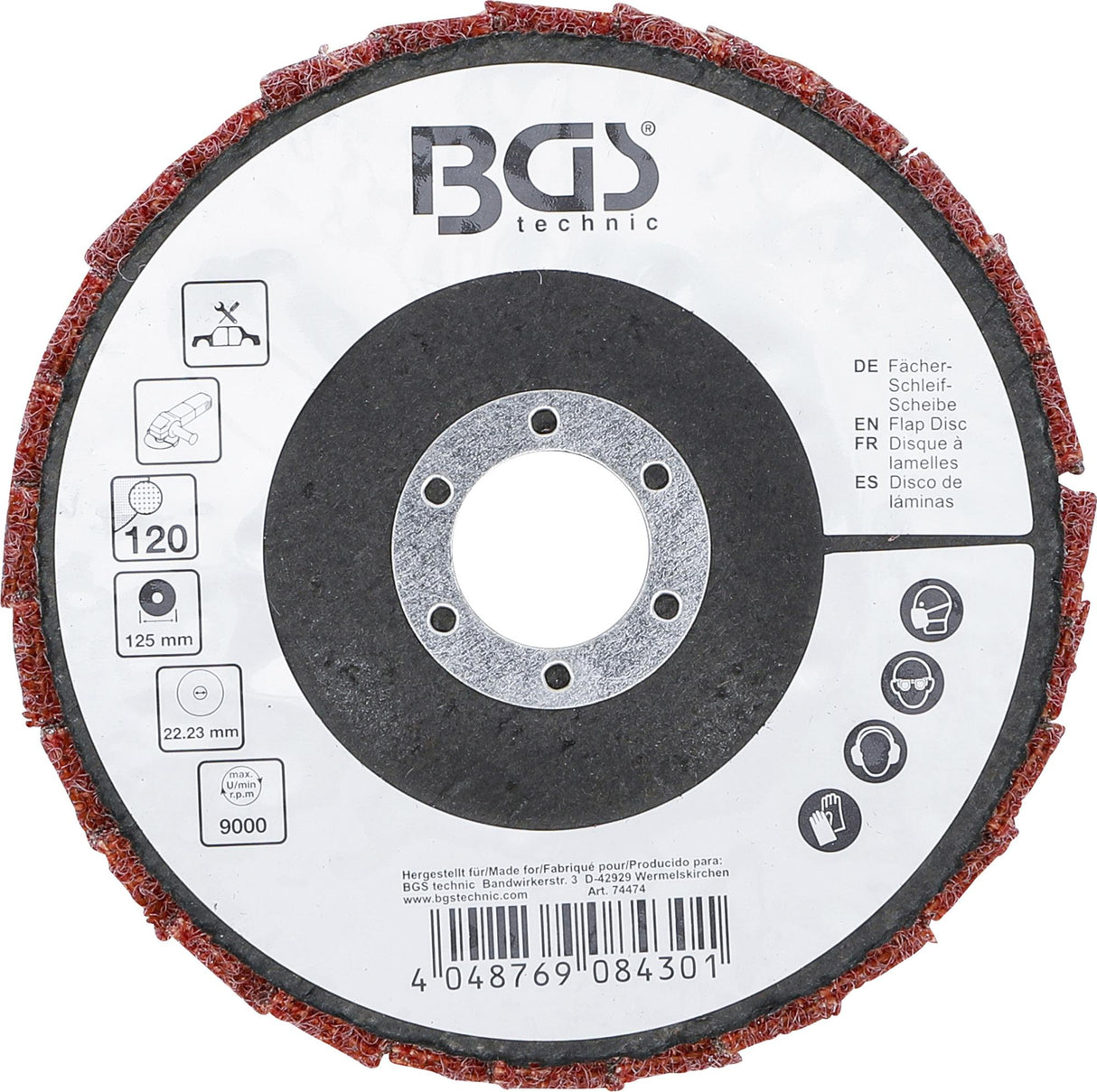 FLAP DISC | NON-WOVEN | Ø 125 MM | GRAIN SIZE 120 (74474)