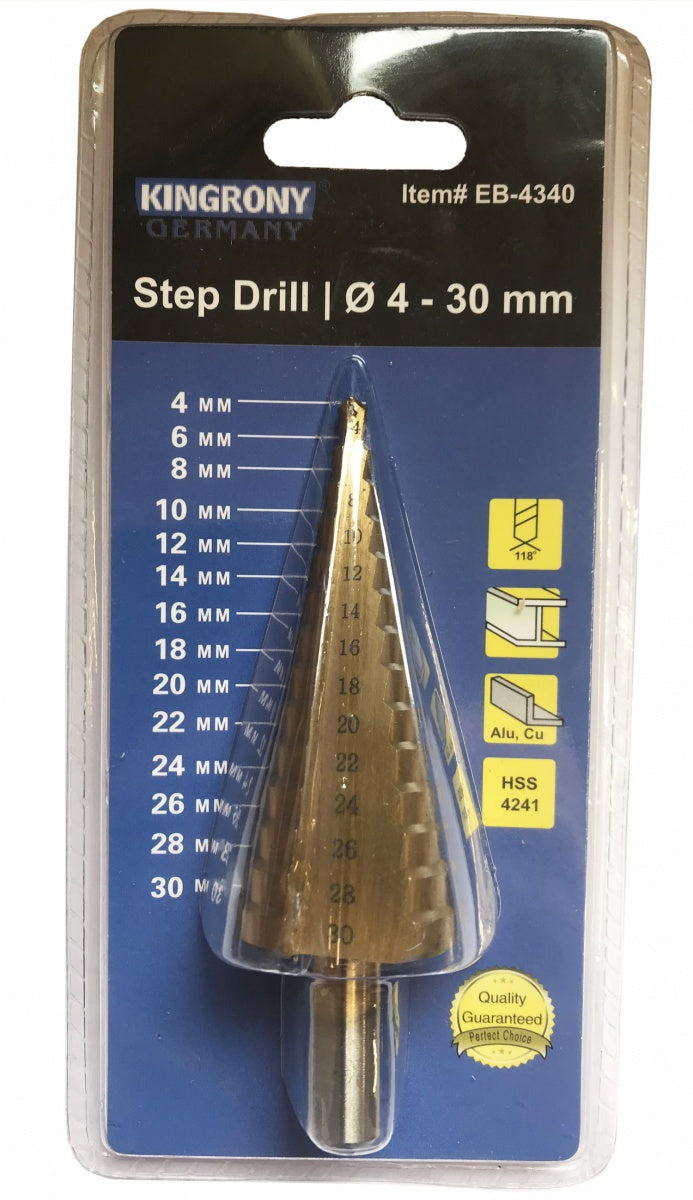 STEP DRILL BIT FOR HOLE ENLARGEMENT | 4-30 MM (EB-4340)