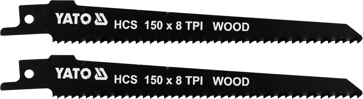 SABRE SAW BLADES HCS150MM8TPI 2PCS (YT-33923)
