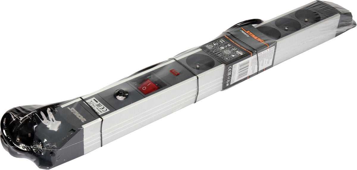 SURGE PROTEC POWER STRIP W.G. 6S 3M ALU (72373)