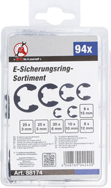 E-CLIP ASSORTMENT | 3 - 15 MM | 94 PCS. (88174)