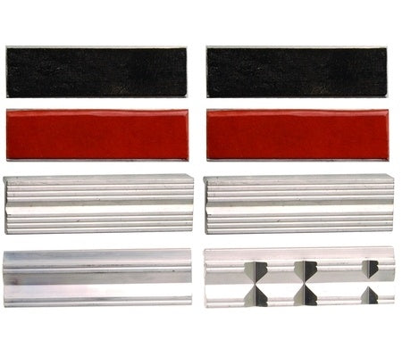 BENCH VICE JAW PROTECTOR SET | ALUMINIUM | 100 MM | 8 PCS. (8442)