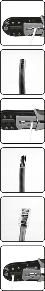 PLIERS FOR TELEPHONE AND NETWORK CABLE LUGS | 6P / 8P (YT-2243)