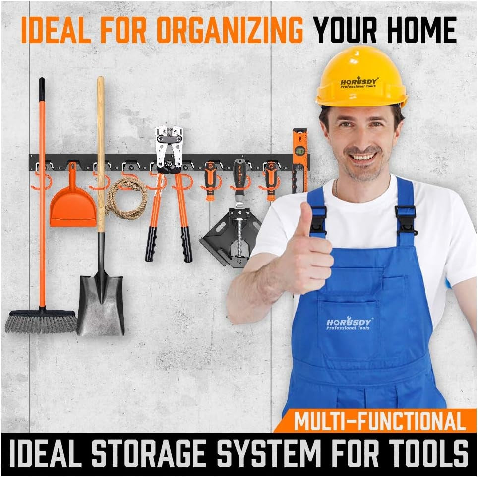WALL-MOUNT TOOL HOLDERS (WITHOUT TOOLS) | 20 HOOKS | 4 PCS. X 40 CM | 160 CM (TH64)