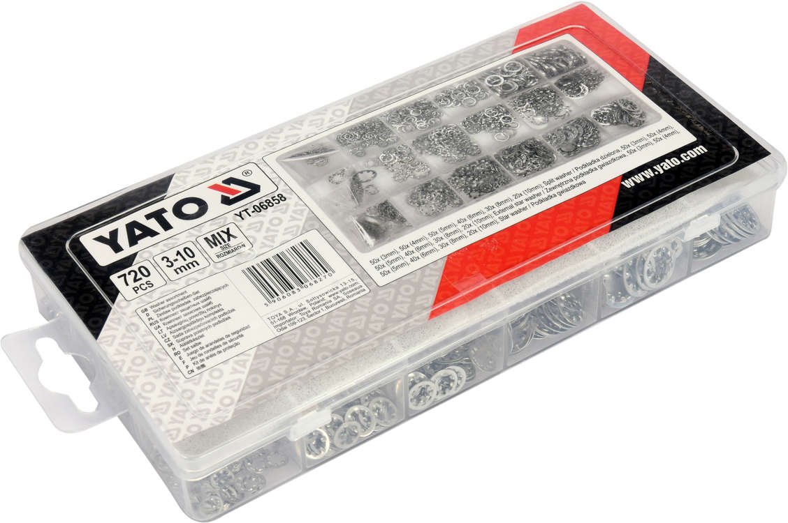 WASHER ASSORTMENT | 720 PCS. (YT-06858)