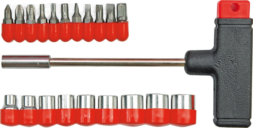 T-BAR SCREWDRIVER AND 20 BITS (65100)