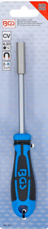 SPINNER HANDLE FOR BITS | INTERNAL HEXAGON 6.3 MM (1/4") | 200 MM (217)