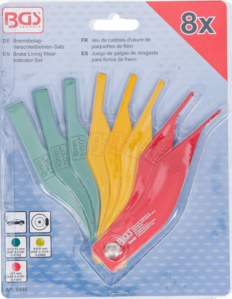BRAKE LINING WEAR INDICATOR SET | ALUMINIUM | 8 PCS. (9440)