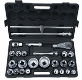 SOCKET SET 12-POINT | 25 MM (1") | 20 MM (3/4") | 26 PCS. (10115V)