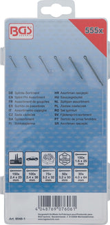 SPLIT PIN ASSORTMENT | STAINLESS STEEL | Ø 1.6 - 4.0 MM | 555 PCS. (8048-1)