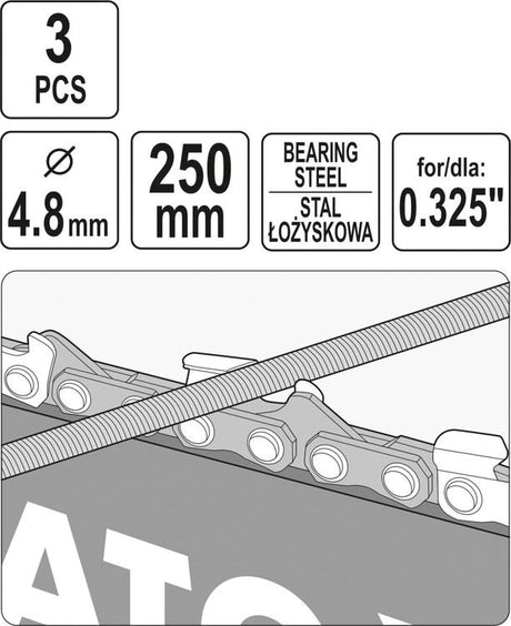 CHAIN SAW FILE ROUND 4,8MM (YT-85027)
