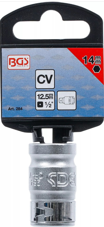 BIT ADAPTOR WITH RETAINING BALL | 12.5 MM (1/2") DRIVE | INTERNAL HEXAGON 14 MM (284)