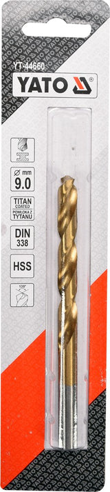 TWIST DRILL BIT HSS-TIN 9 MM (YT-44660)