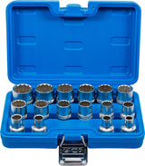 SOCKET SET, 12-POINT | 12.5 MM (1/2") DRIVE | 8 - 24 MM | 16 PCS. (2226)