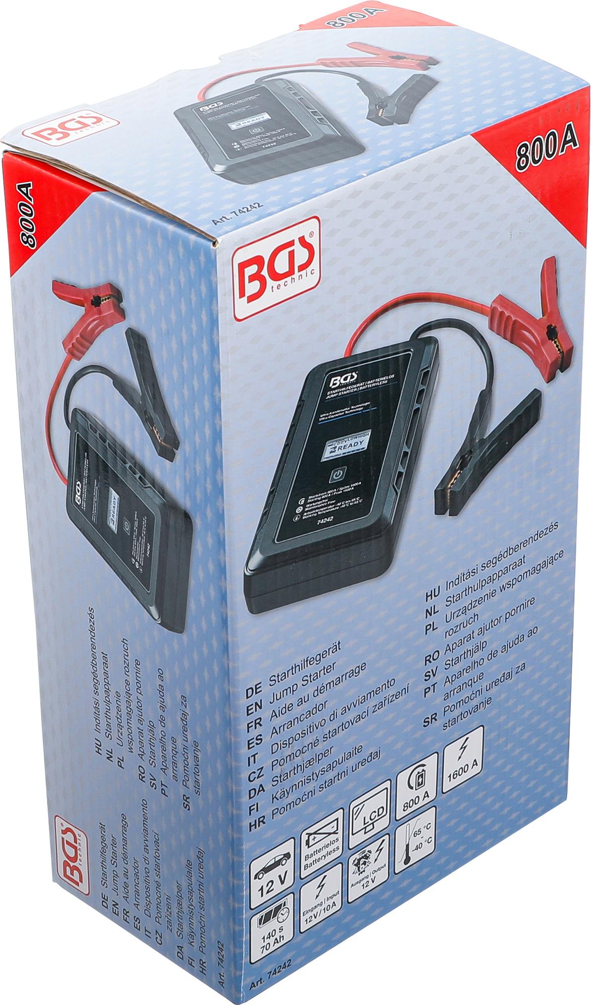 JUMP STARTER | BATTERYLESS | WITH ULTRA-CAPACITOR TECHNOLOGIE | 12 V / 800 A / 1600 A (74242)