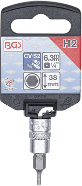 BIT SOCKET | 6.3 MM (1/4") DRIVE | INTERNAL HEXAGON 2 MM (5153)