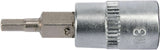 SOCKET BIT HEX 1/4" 3MM L37MM (YT-04370)