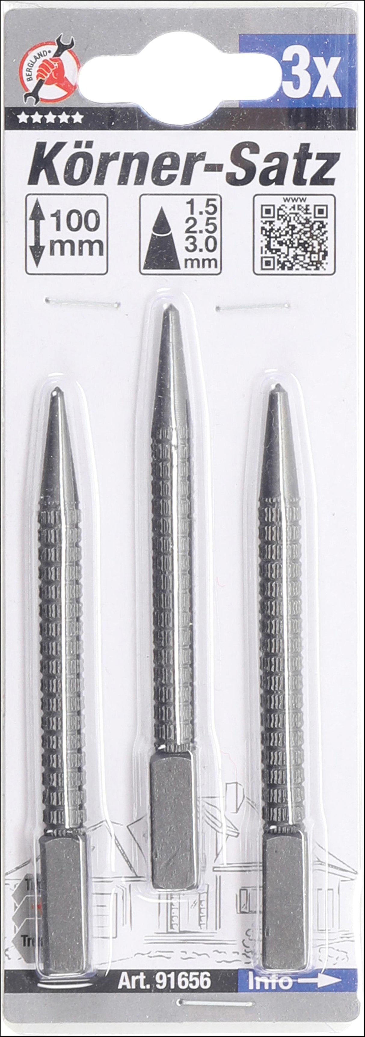 CENTRE PUNCH SET | 3 PCS. (91656)