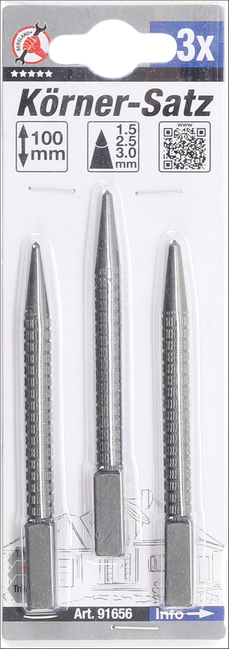 CENTRE PUNCH SET | 3 PCS. (91656)
