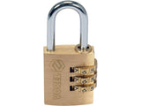 PADLOCK WITH 3-RING COMBINATION LOCK. (77606)